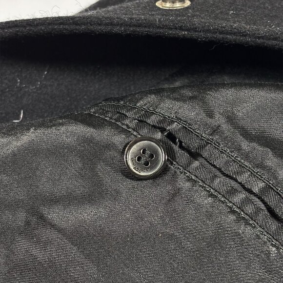 Saint Laurent Teddy Jacket Black Size 50 Wool & Leather Trim - Picture 8 of 10